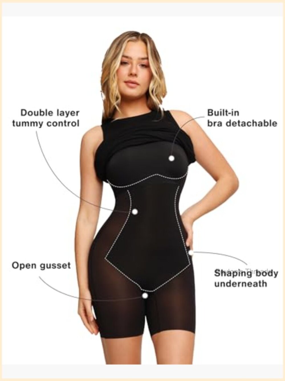 Sleeveless Midi Bodycon Dress with Built-in Shapewear - Picture 2 of 7